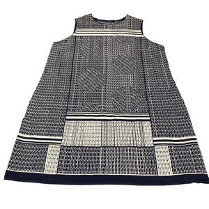 NIC+ZOE Dress Womens 3X Multi Geo Print Sleeveless Round Neck Pullover Blue